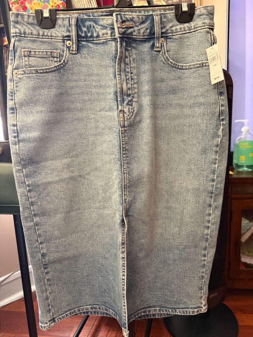 GAP Light Blue Denim Midi Skirt